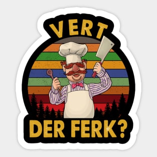 Vert chef fun Sticker